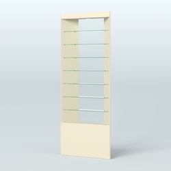 Высокая витрина серии Эконом №305 внешний угол (без дверей), Крем Вайс