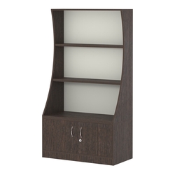 Стеллаж Гарант низкий №2-2-900, Дуб Венге + Белый