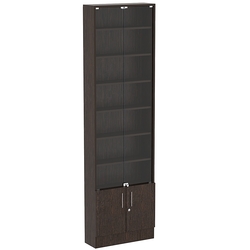 Торговая витрина Level №3-6п с 6-ю полками из ДСП 200х600мм, Дуб Венге