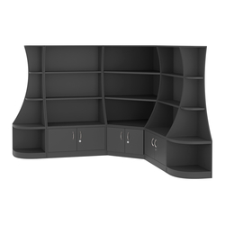 Угловой низкий стеллаж ГАРАНТ №2, Черный