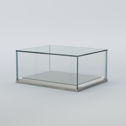 Витрина для музеев "Коллекция" №14 настольная с подсветкой, Бетон Чикаго светло-серый F186 ST9