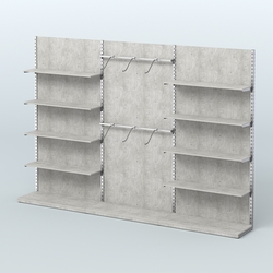 Система ЭЛЕГАНТ №9 пристенная с ДСП (3600 мм), Метрополитан Грей