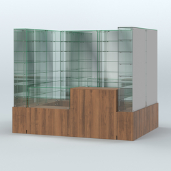 Павильон ИСТРА (глубина витрин-300мм) №2г (4, 32 кв.м), Орех