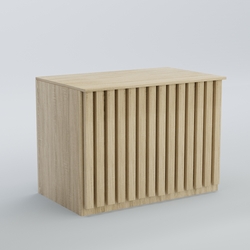 Ресепшен - стол широкий серии ПРИЛИВ №8, Дуб сонома