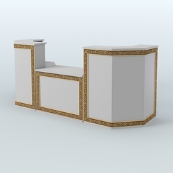 Ресепшен со скошенными углами серии БАРОККО №7, Серый