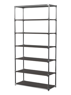 Пристенный торговый стеллаж ЛАЙТ с широкими полками ДСП №3, Грейвуд