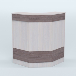 Ресепшен серии ПРАЙМ №3Б угловой, Ясень Анкор светлый + Ясень Анкор темный