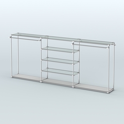 Островная торговая система ХРОМ 3600 мм с поручнями №8, Серый