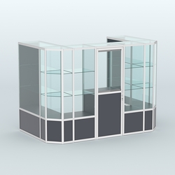 Павильон из профиля пристенный №6б (4,05 кв. м), Антрацит