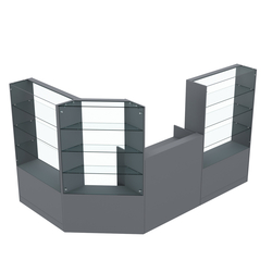 Торговый угловой островок ГРАЦИЯ №1 (открытый) (3.71 кв.м), Темно-Серый