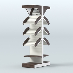 Островной высокий стеллаж для хлеба и выпечки Феникс №14, Черный и Белый