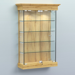 Витрина для музеев "Коллекция" настенная №1-4, Дуб Золотистый