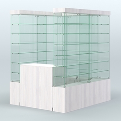 Павильон ИСТРА (глубина витрин-300мм) №1а (2, 70 кв.м), Ясень Анкор светлый