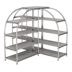 Комбинация стендов TD-06 №2-4 (с полками ДСП 16мм), Бетон Чикаго светло-серый F186 ST9