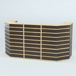 Ресепшен серии ПРАЙМ №6А со скошенными углами, Дуб Сонома + Дуб Венге