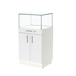 Прилавок ювелирный "Диаманд" №1-600, ЛДСП белый + МДФ белый