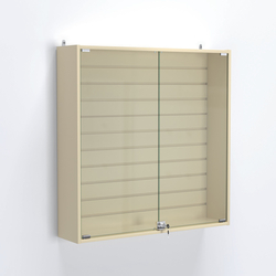 Витрина настенная №204-1Б закрытая с экономпанелью, Крем Вайс