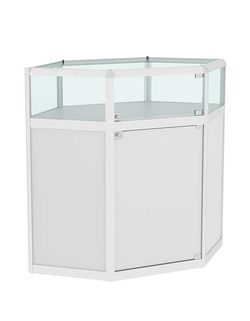 Прилавок из профиля угловой шестигранный №2 (закрытый), Серый