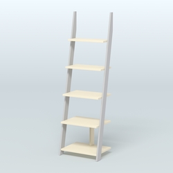 Торговая пристенная стойка ЛОФТ №1-650 малая, Серый + Крем Вайс