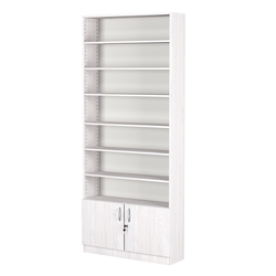 Стеллаж из ДСП с 6-ю полками 250x900 мм серии LEVEL-6 №11 (З/C - ДВП), Ясень Анкор светлый