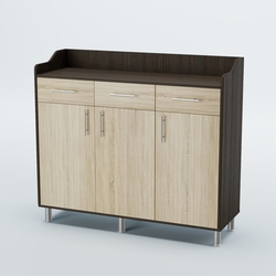 Стойка официанта "Бармен" №8-Н на ножках, Дуб Венге + Дуб Сонома