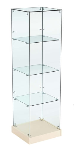 Витрина Хит продаж №2 (открытая, задняя стенка - стекло), Крем Вайс