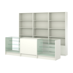 Комплект стеллажей ЭК-03 и прилавков ЭК-4, Белый