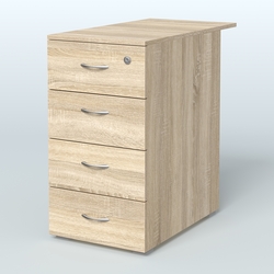 Тумба приставная Прайм, цвет белый, Дуб Сонома