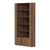 Торговый угловой стеллаж с закрытым накопителем и декором №СБА-5-2ВД-300 Орех