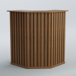 Ресепшен угловой серии ПРИЛИВ №3, Орех