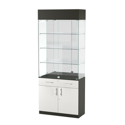 Витрина ювелирная "Диаманд" №13, Черный + Белый