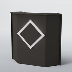 Ресепшен угловой РОМБ №2, Черный