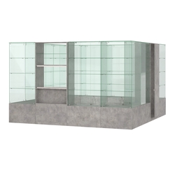 Павильон ИСТРА островной №5б (11, 35 кв.м), Бетон Чикаго светло-серый F186 ST9