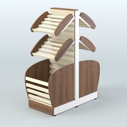 Островной низкий стеллаж для хлеба и выпечки Феникс №5, Орех + Крем Вайс