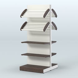 Островной высокий стеллаж для хлеба и выпечки Феникс №15, Дуб Венге + Белый