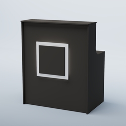 Ресепшен прямоугольный КВАДРАТ №1, Черный