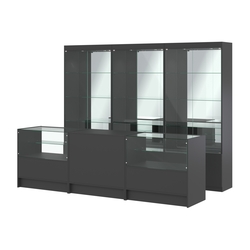 Комплект витрин ЭК-03 и прилавков ЭК-3, Черный