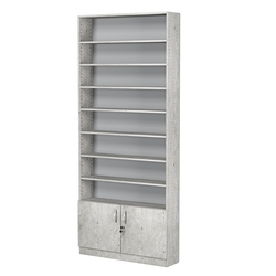 Стеллаж из ДСП с 7-ю полками 200x900 мм серии LEVEL-7 №10 (З/C - ДВП), Метрополитан Грей