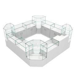 Остров ювелирный "Диаманд" №2, Белый + Серый