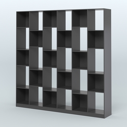 Стеллаж из ДСП серии ЛОФТ №16-1, Черный