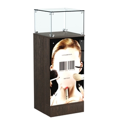 Прилавок со световым коробом квадратный №11, Дуб Венге