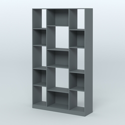 Стеллаж из ДСП серии ЛОФТ №12-1, Темно-Серый