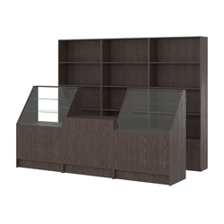 Комплект стеллажей ЭК-03 и прилавков ЭК-7, Дуб Венге