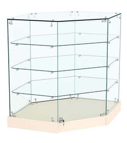 Прилавок Истра №119 угловой, универсальный (закрытый), Крем Вайс