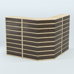 Ресепшен Г-образный серии ПРАЙМ №4А, Дуб Сонома + Дуб Венге