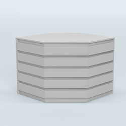 Стол-ресепшен серии ПРАЙМ №3А угловой, Серый