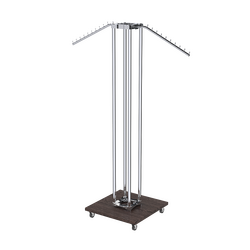 Торговое вешало для одежды с наклонными кронштейнами СТРЕЛА №3-5Ц-ТНХ, Дуб Венге