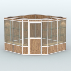 Павильон из профиля угловой №8а (9 кв.м), Дуб Канзас коричневый