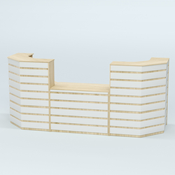 Ресепшен серии ПРАЙМ №7А со столом выдачи, Дуб Сонома + Белый