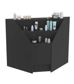 Прилавок-горка угловой №2Б с тремя ярусами (внутренний угол), Черный